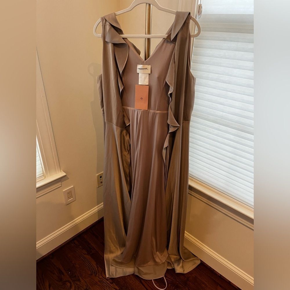 Anthropologie BHLDN Tansy Satin Maxi Dress Size U.S. 12 - Picture 6 of 8